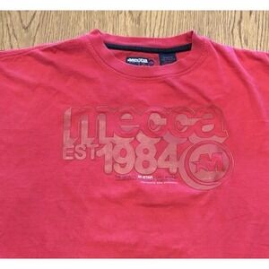 Vintage Mecca T Shirt‎ Mens  3XL Red Puffy Paint Streetwear 90s Hip Hop